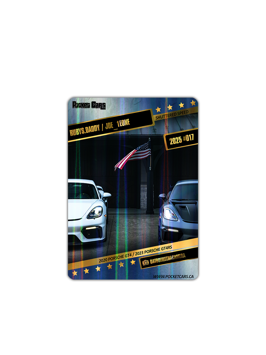2020 PORSCHE GT4 / 2023 PORSCHE GT4RS - RUBYS.DADDY / JOE_1EONE - #017 - SHUTTERED SPEED