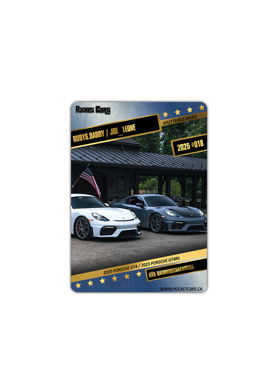 2020 PORSCHE GT4 / 2023 PORSCHE GT4RS - RUBYS.DADDY / JOE_1EONE - #018 - SHUTTERED SPEED