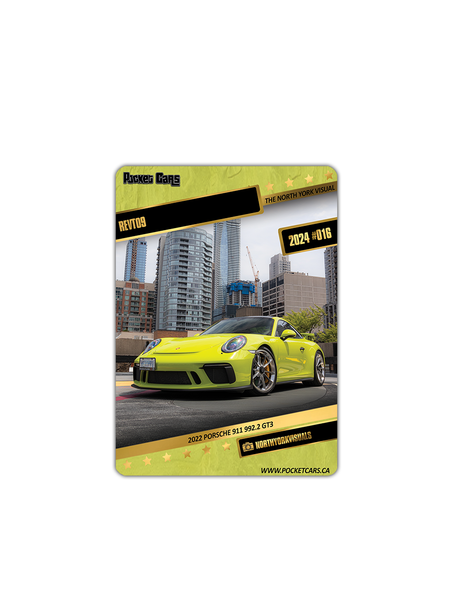 2022 PORSCHE 911 992.2 GT3 - REVTO9 - #016 - THE NORTH YORK VISUAL