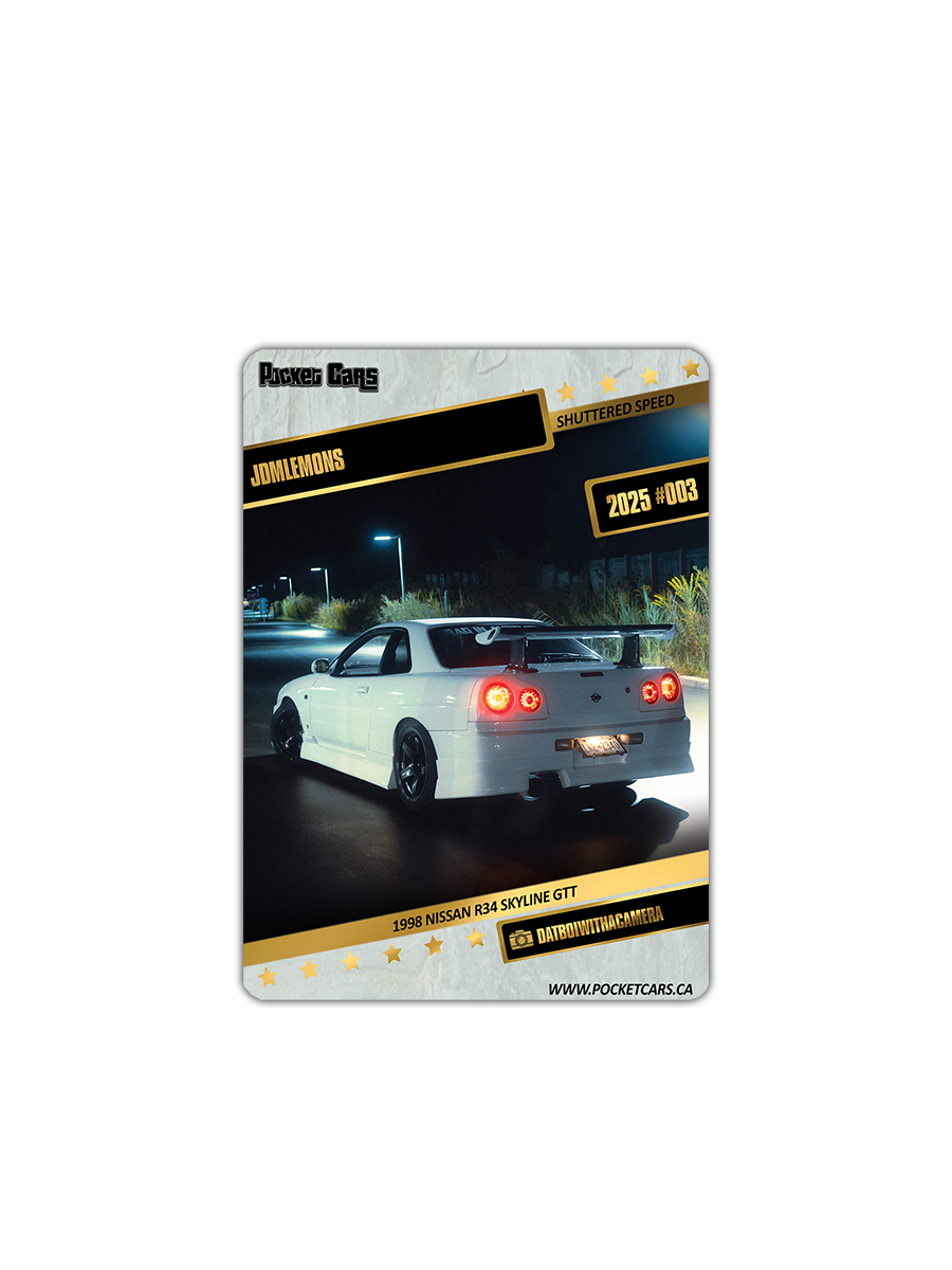 1998 NISSAN R34 SKYLINE GTT - JDMLEMONS - #003 - SHUTTERED SPEED