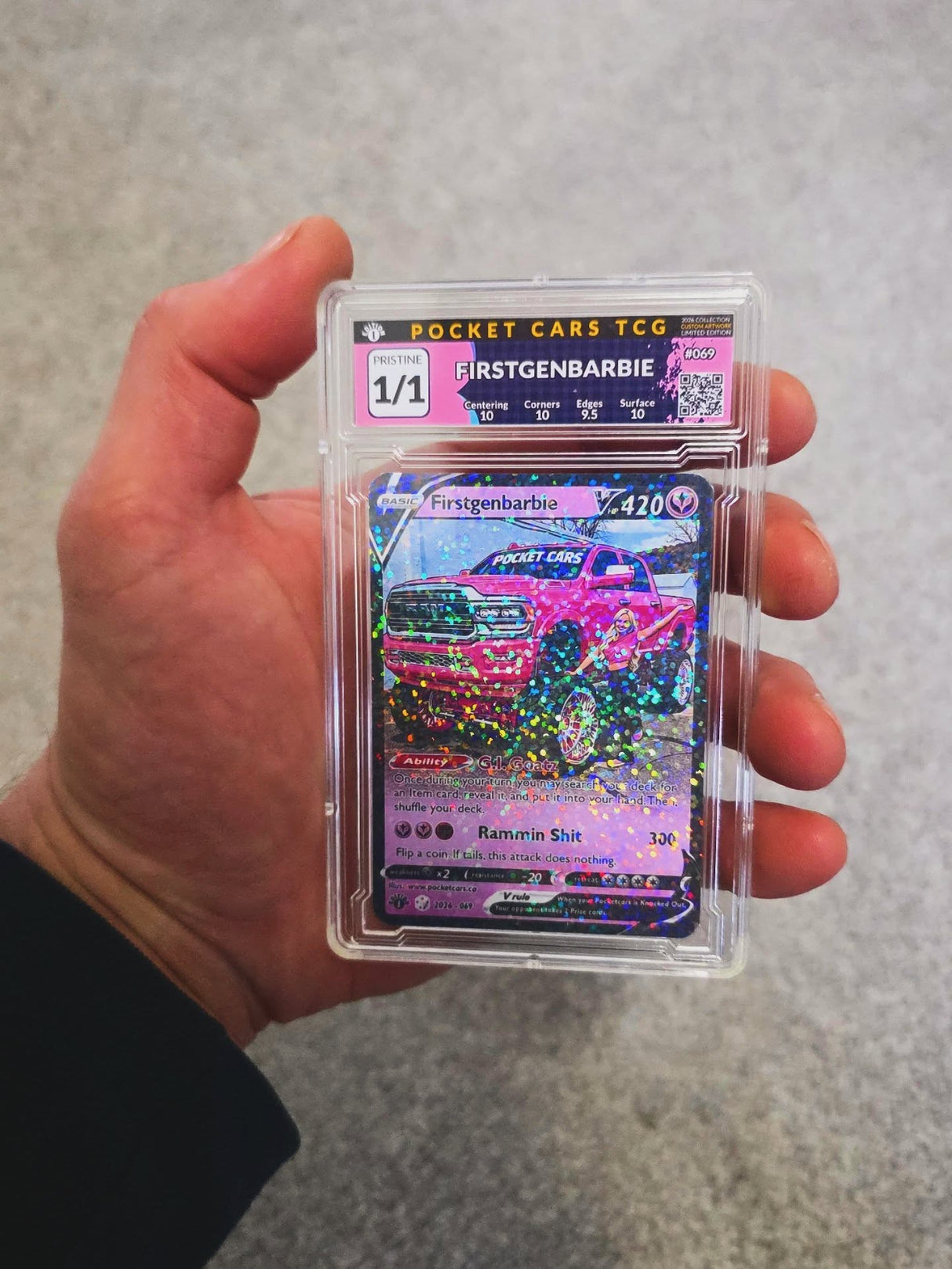 Firstgenbarbie Glitterfoil Exclusive 1/1  Custom Card