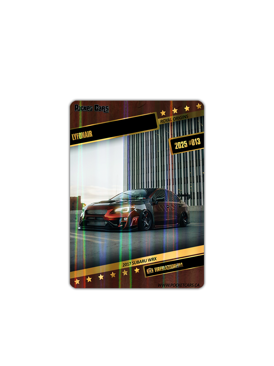 2017 SUBARU WRX - LYFONAIR - #013 - ROYAL ORIGINS
