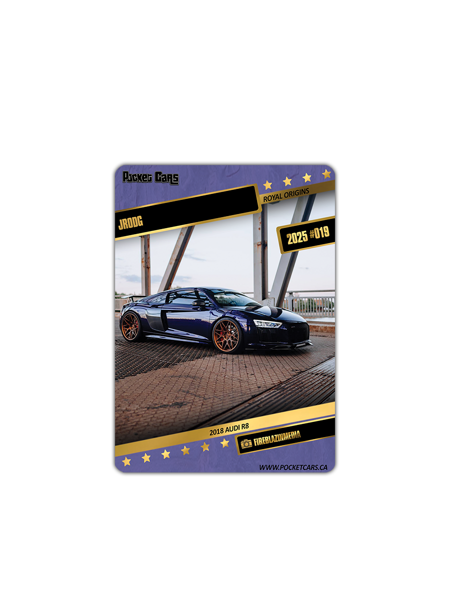 2018 AUDI R8 - JRODG - #019 - ROYAL ORIGINS