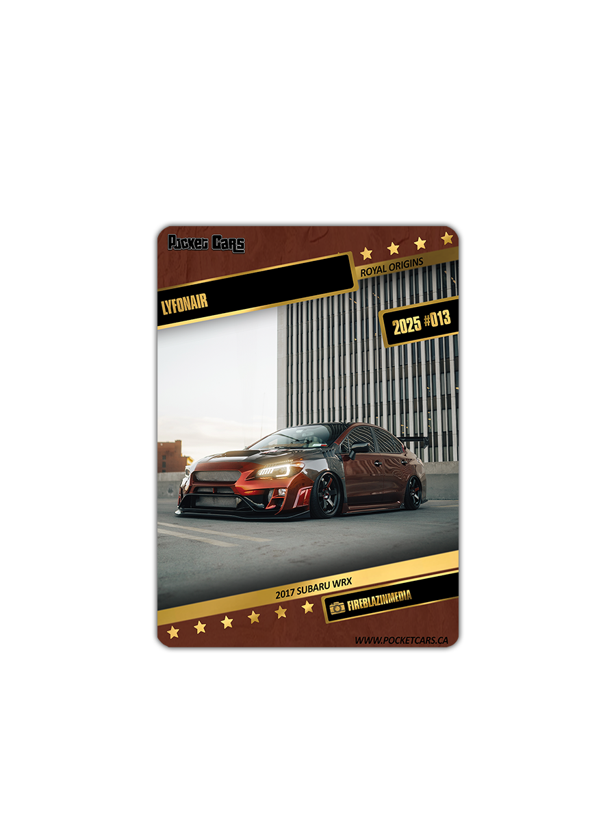 2017 SUBARU WRX - LYFONAIR - #013 - ROYAL ORIGINS